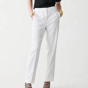Jcrew Kate Straight Leg Pant In Stretch Linen Blend New Without Tags Size 8